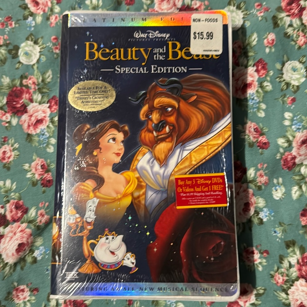 Beauty and the Beast VHS 📼 Original factory sealed! Unopened! Disney Platinum🍿
